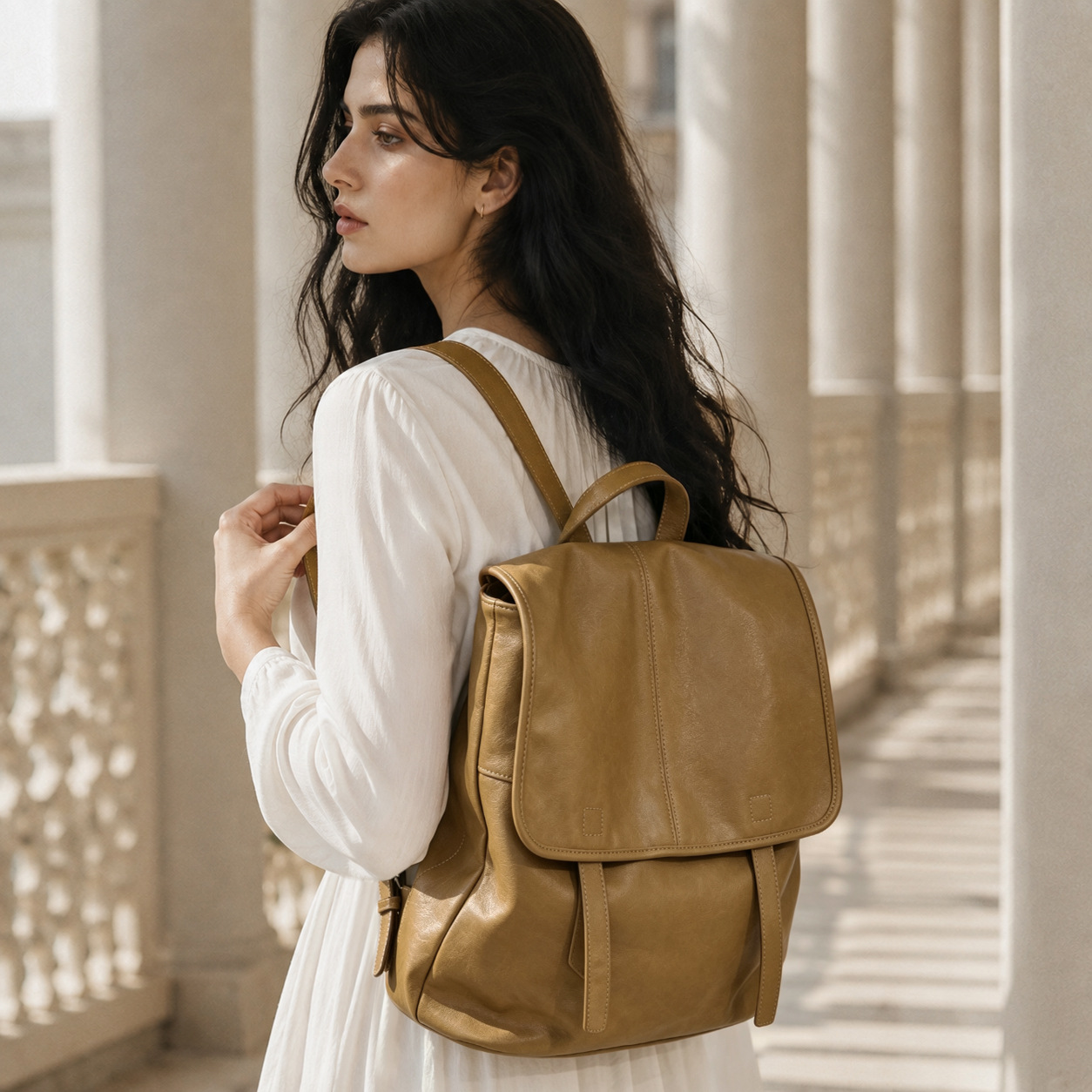 Leather Work Backpack - 2026년 신모델, 백팩, 업무용으로 적합한 천연