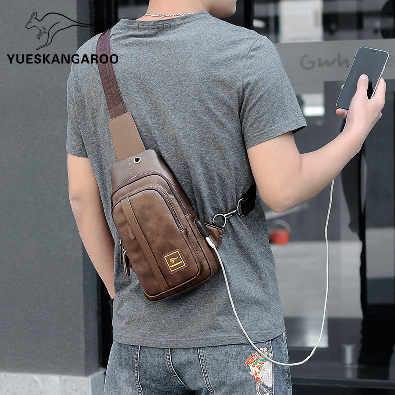 남성용 휴대용 가슴 가방 패션 지갑 PU 가죽 백팩 소 - Leather Work Backpack 리뷰 및 가격
