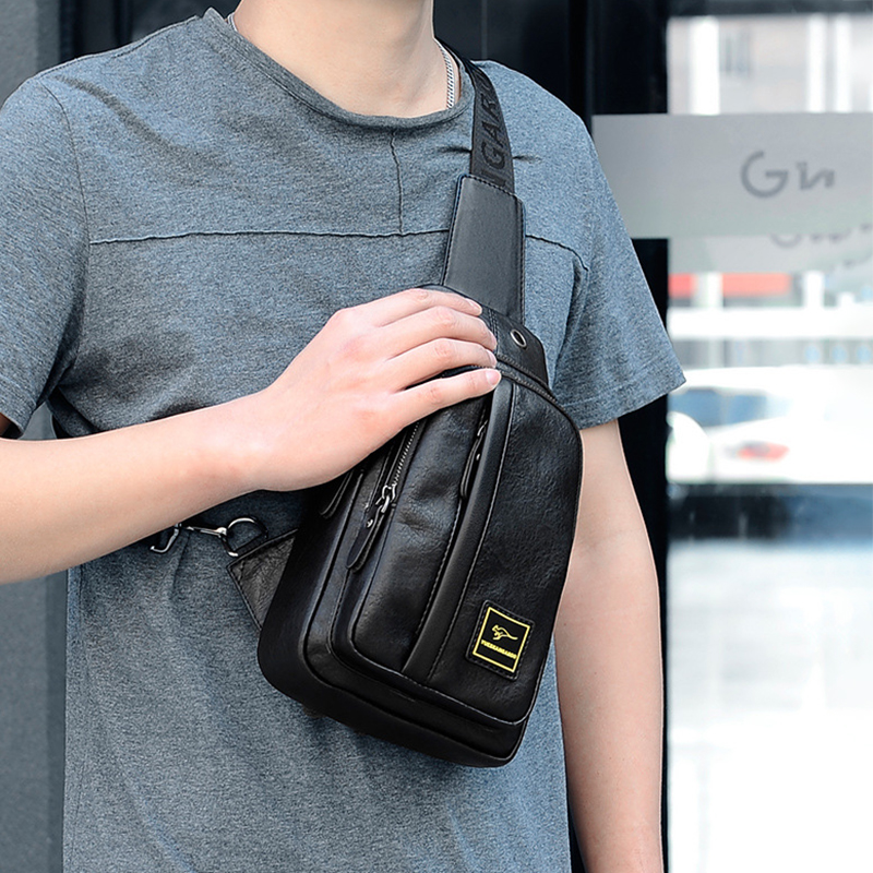 남성용 휴대용 가슴 가방 패션 지갑 PU 가죽 백팩 소 - Leather Work Backpack 리뷰 및 가격