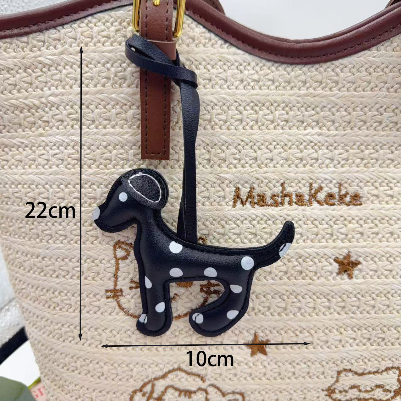 귀여운 달마시안 강아지 참 키체인, 백팩이나 숄더백용  - Leather Work Backpack 리뷰 및 가격