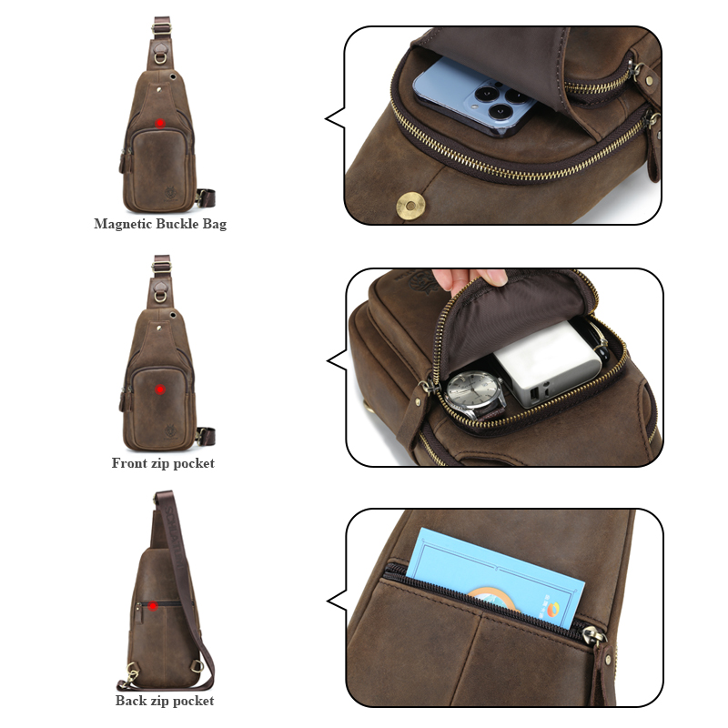 SCHLATUM 100% 정품 가죽 가슴 가방 캐주얼  - Leather Work Backpack 리뷰 및 가격