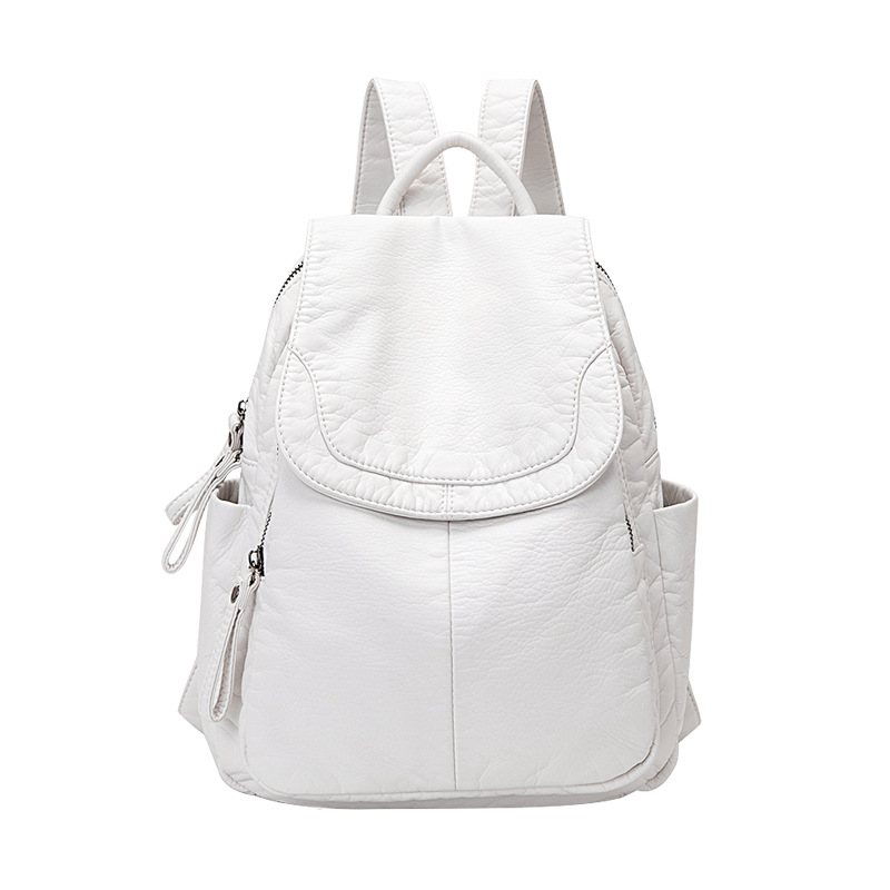 여성용 배낭 화이트 워싱 가죽 배낭, 십대 소녀용 소형 - Leather Work Backpack 리뷰 및 가격