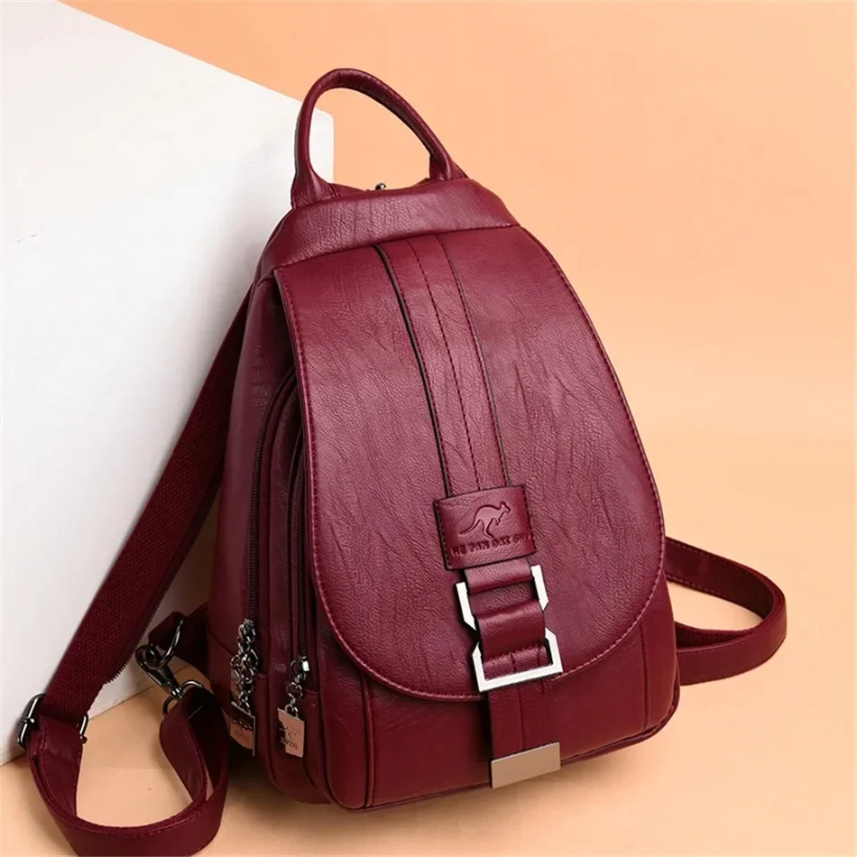 다기능 여성 가죽 배낭 십대 소녀를위한 빈티지 배낭 학 - Leather Work Backpack 리뷰 및 가격