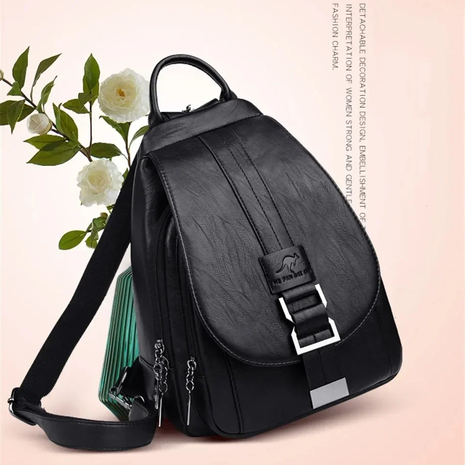 다기능 여성 가죽 배낭 십대 소녀를위한 빈티지 배낭 학 - Leather Work Backpack 리뷰 및 가격