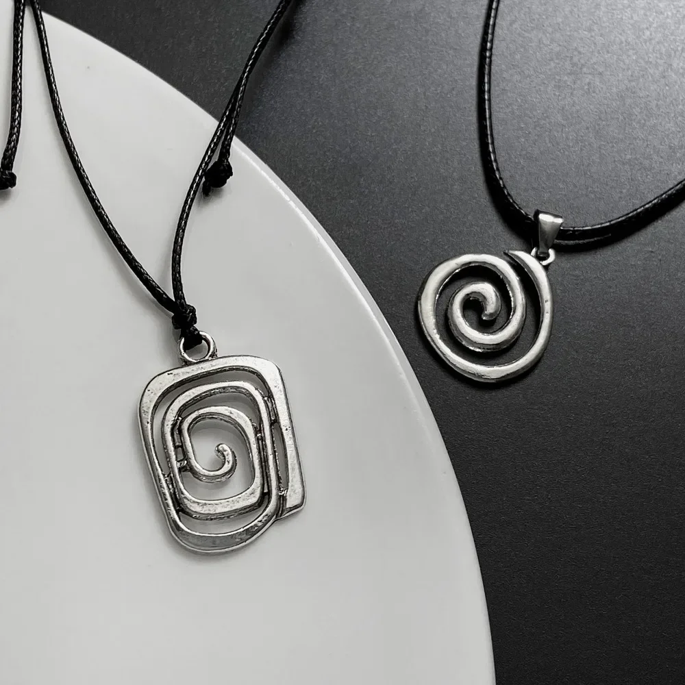 힙합 록 패션 소용돌이 펜던트 빈티지 세공 가죽 로프  - Leatherwork Rings 리뷰 및 가격