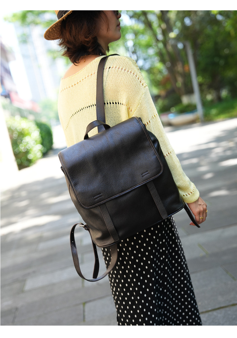 여성용 최고급 소가죽 플랩 백팩, 2가지 휴대 방식,  - Leather Work Backpack 리뷰 및 가격