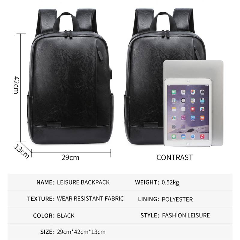남자 유행 배낭 PU 가죽 가방 서류 가방 사무실 캐주 - Leather Work Backpack 리뷰 및 가격