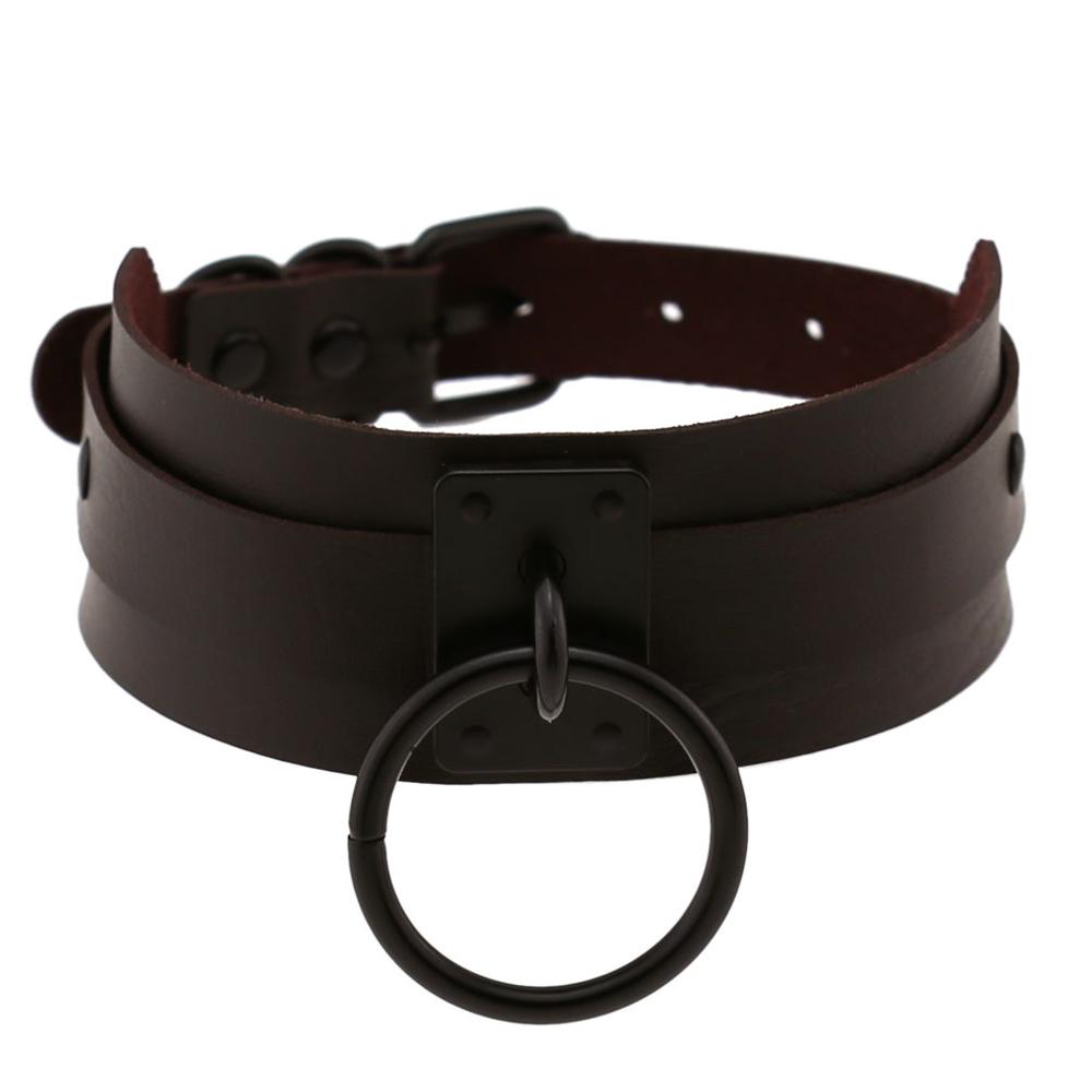 DIEZI 하라주쿠 코스프레 고딕 목걸이 블랙 빅 서클 - Leatherwork Rings 리뷰 및 가격