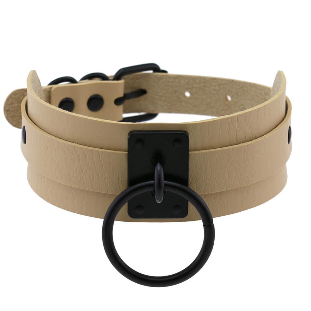 DIEZI 하라주쿠 코스프레 고딕 목걸이 블랙 빅 서클 - Leatherwork Rings 리뷰 및 가격